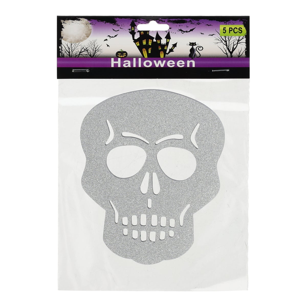 Sticker glitter Halloween skull Sticker glitter Halloween skull