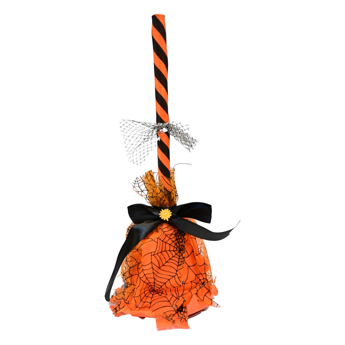Heksenbezem oranje beeld en geluid 40 cm Heksenbezem oranje beeld en geluid 40 cm