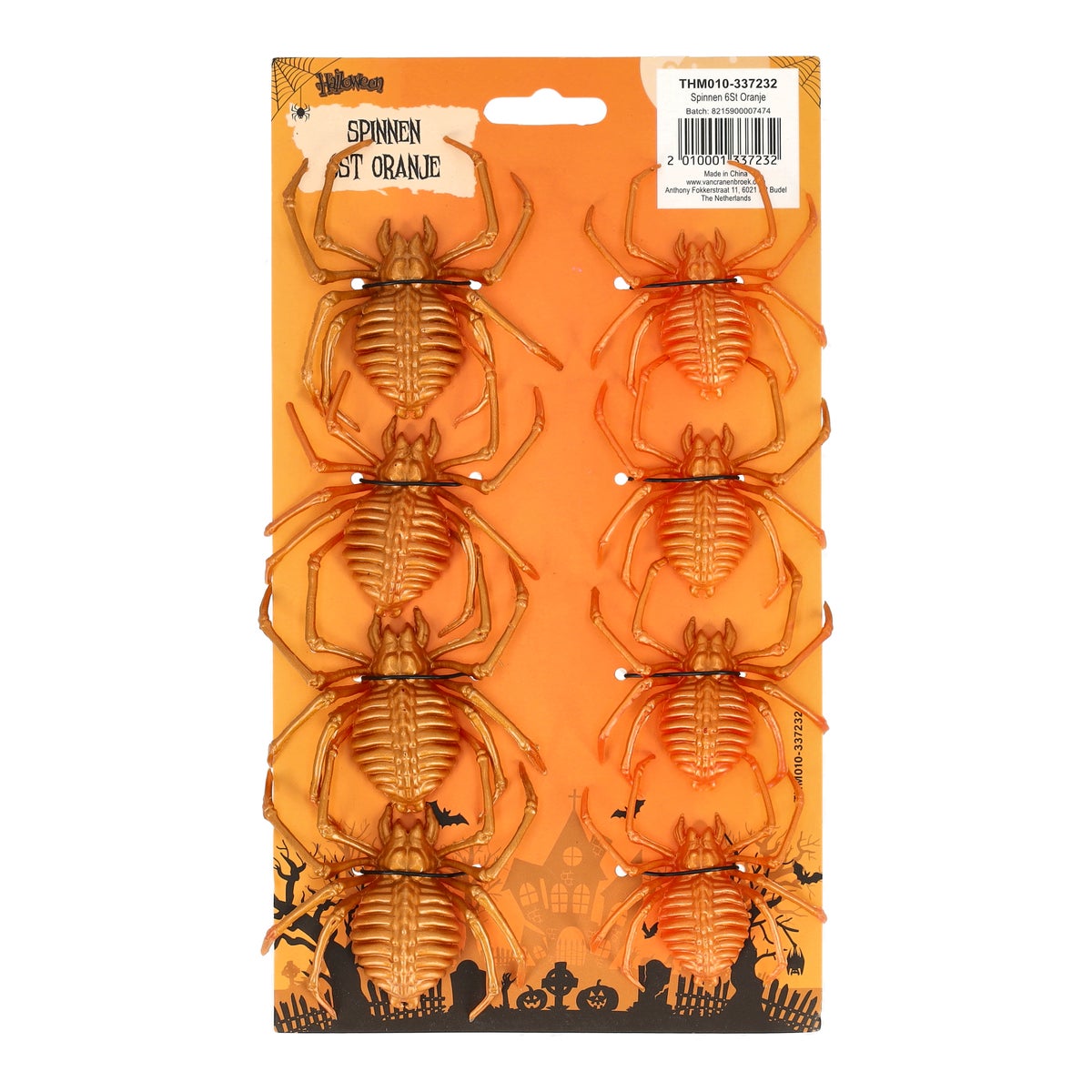 Spinnen 8 stuks oranje Spinnen 8 stuks oranje