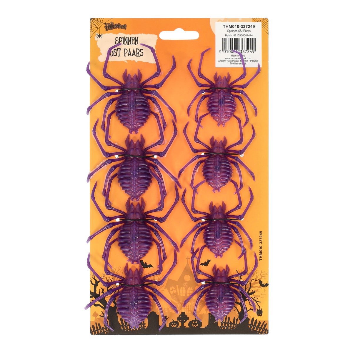Spinnen 8 stuks paars Spinnen 8 stuks paars