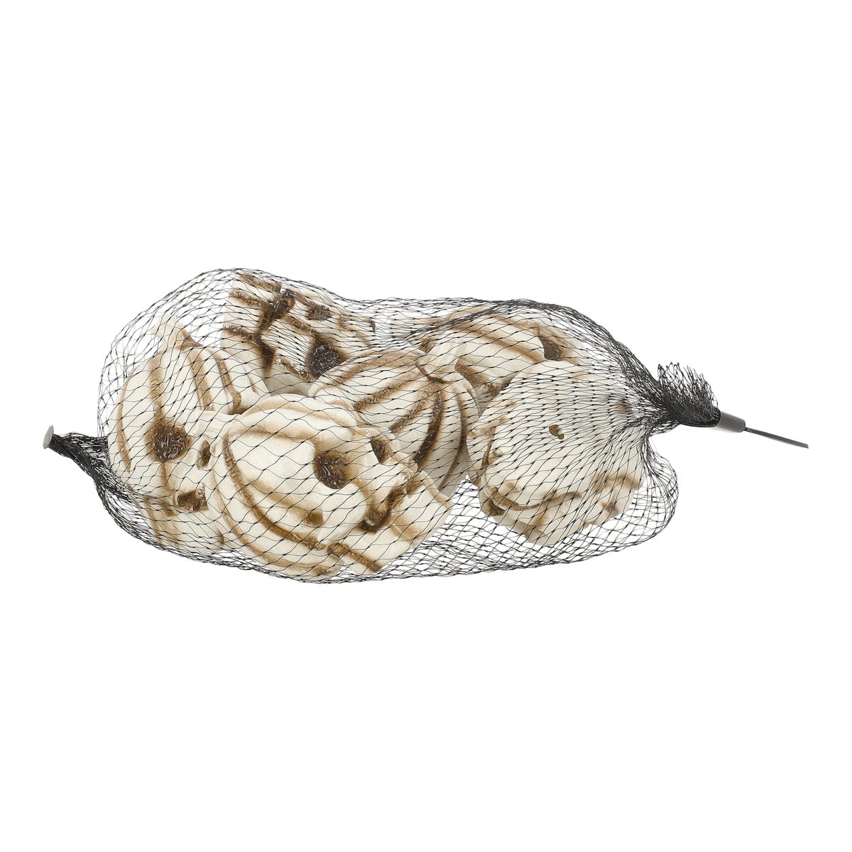Doodshoofd mesh 6 stuks Doodshoofd mesh 6 stuks