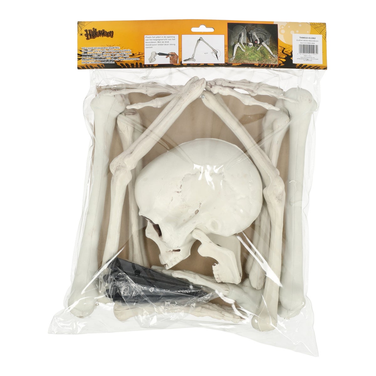 Grafset skelet met beenderen Grafset skelet met beenderen