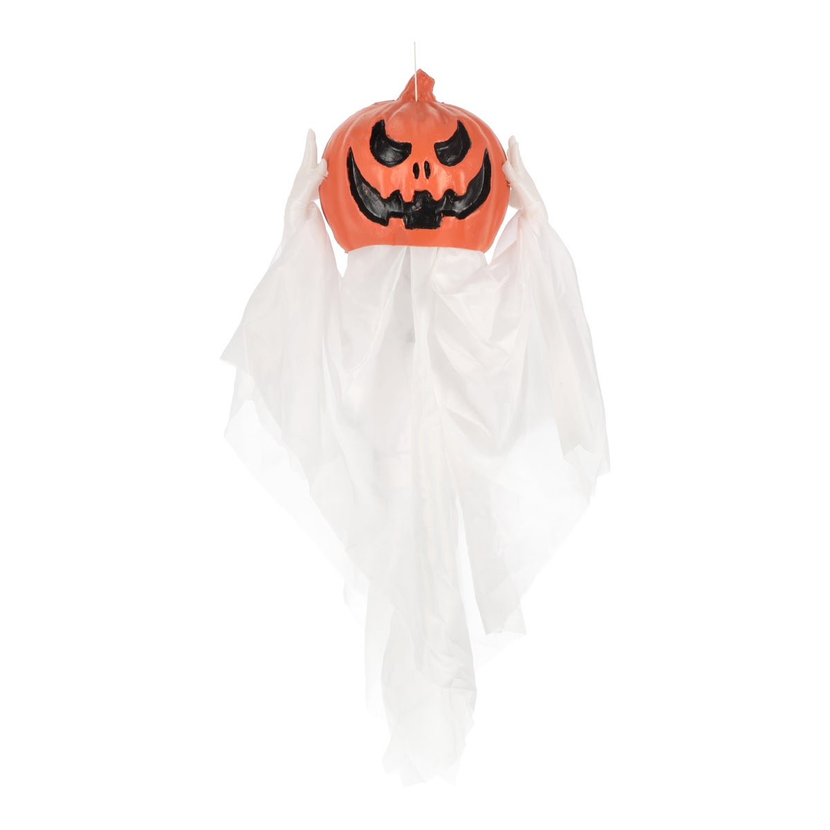 Spook hang pompoen met licht en geluid 90 cm Spook hang pompoen met licht en geluid 90 cm