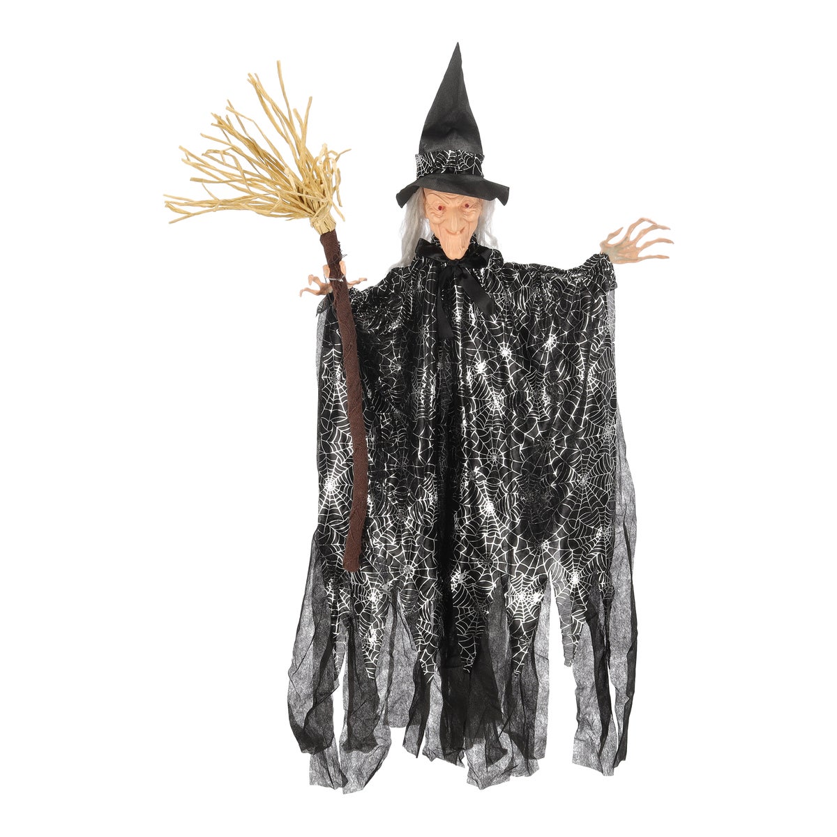 Heks hang bezem met licht 105cm Heks hang bezem met licht 105cm