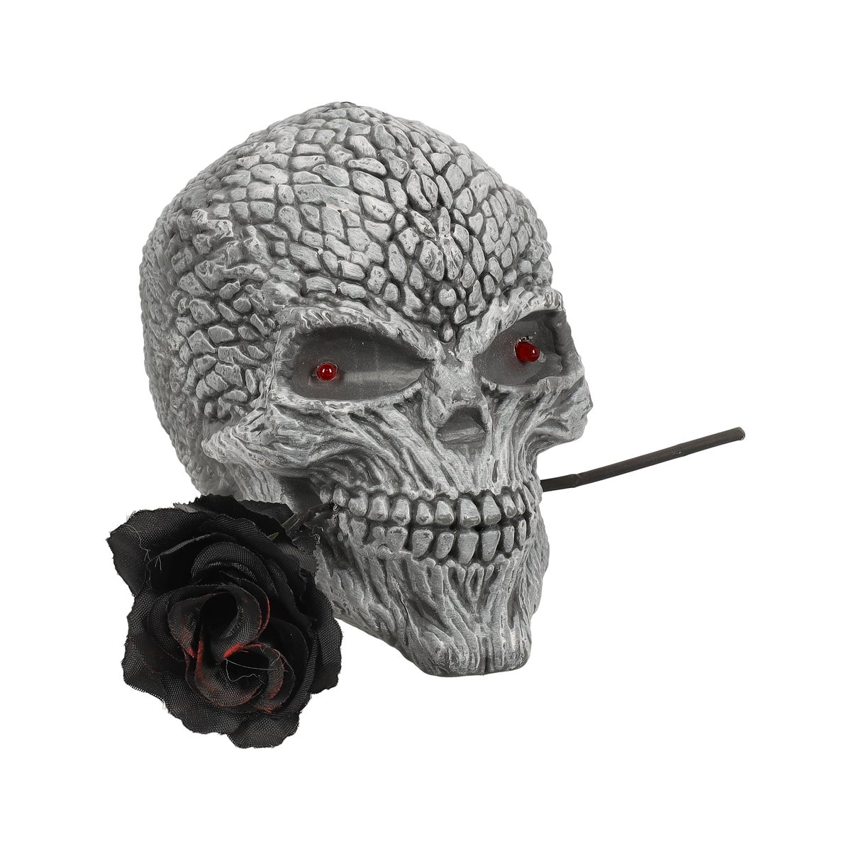Schedel roos met licht 20cm Schedel roos met licht 20cm