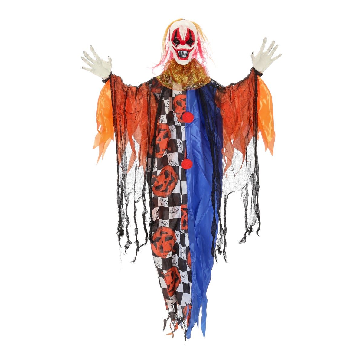 Clown met beweging, licht en geluid, 120 cm Clown met beweging, licht en geluid, 120 cm