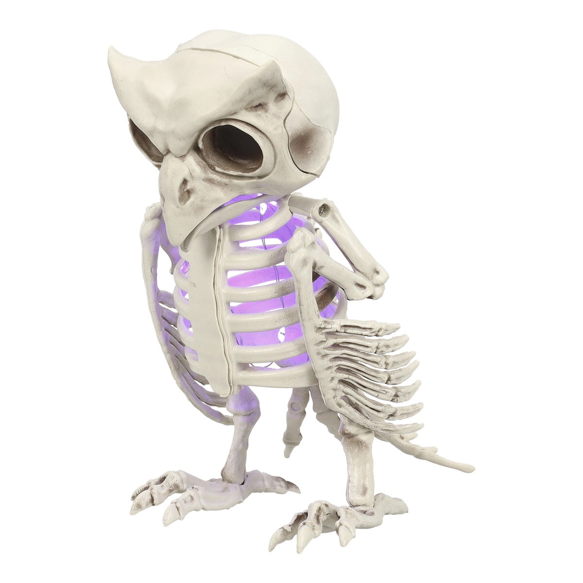 Skelet uil met licht 16 cm Skelet uil met licht 16 cm