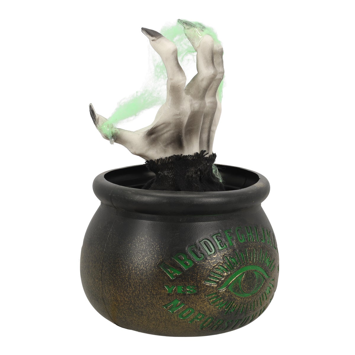 Heksenketel met hand 28 cm met beweging, licht en geluid Heksenketel met hand 28 cm met beweging, licht en geluid