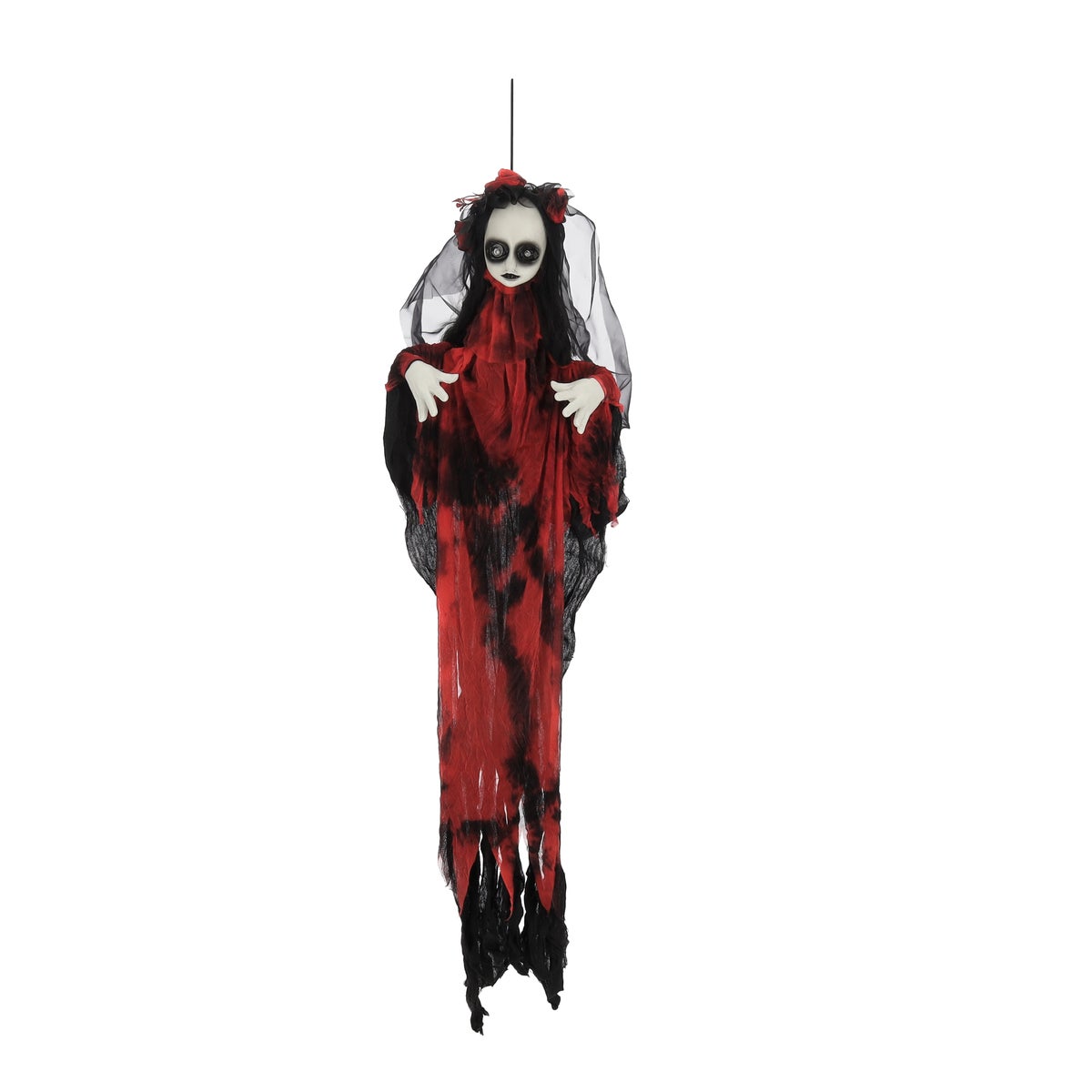 Meisje rood hang licht en geluid 120 cm Meisje rood hang licht en geluid 120 cm