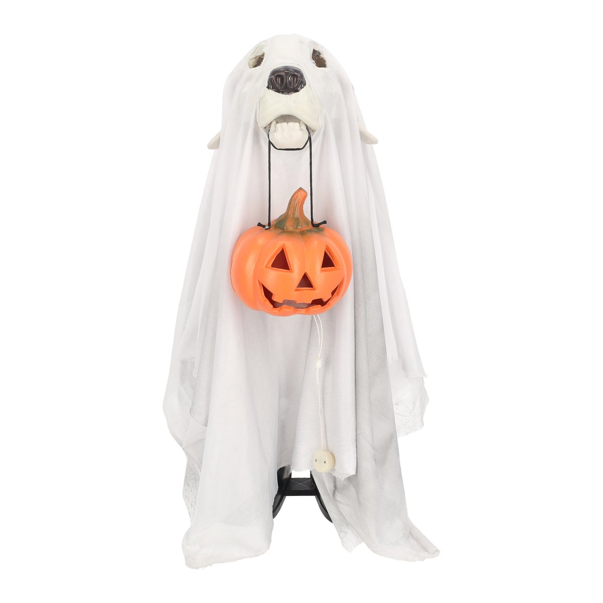 Spook hond met pompoen licht 55 cm Spook hond met pompoen licht 55 cm