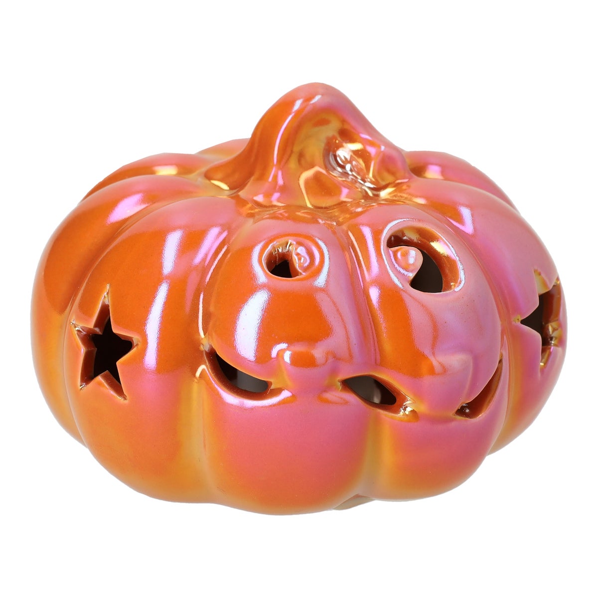 Shiny pompoen oranje 9 x 6 cm Shiny pompoen oranje 9 x 6 cm