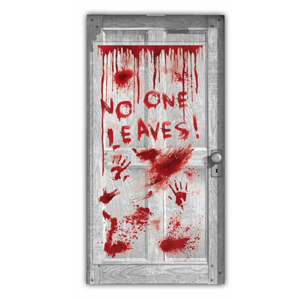 Deurdecoratie no one leaves 165x85cm Deurdecoratie no one leaves 165x85cm