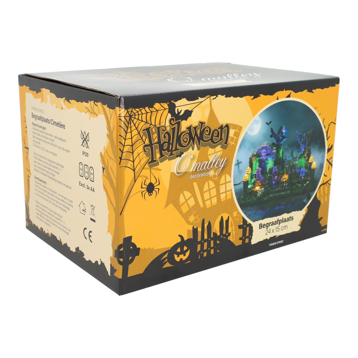 Begraafplaats Halloween 24 x 15 cm Begraafplaats Halloween 24 x 15 cm