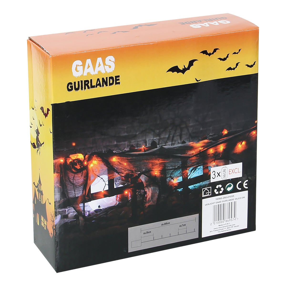 Verlicht gaas Guirlande 35LED-oranje Verlicht gaas Guirlande 35LED-oranje