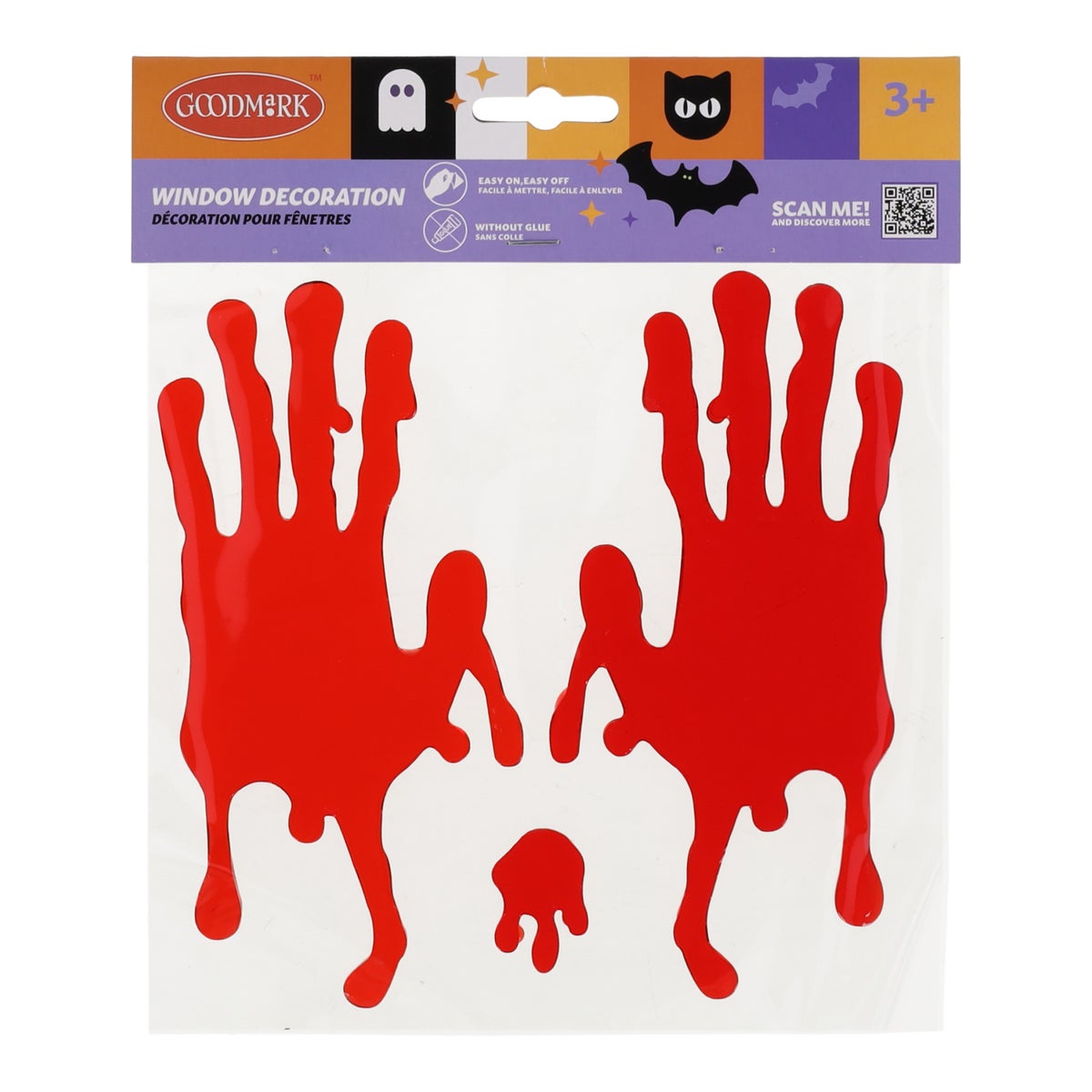 Raamdecoratie Halloween bloddy hands Raamdecoratie Halloween bloddy hands