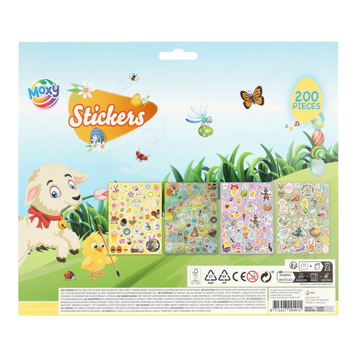 Stickerset 27 x 23 cm pasen Stickerset 27 x 23 cm pasen