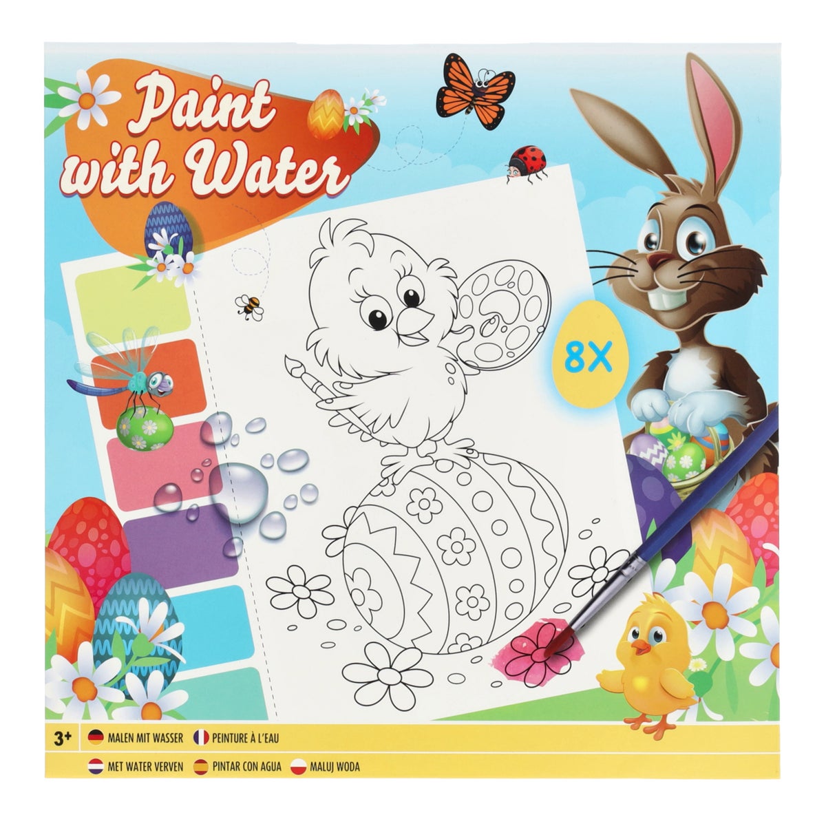 Verven met water 8p 20x20cm pasen Verven met water 8p 20x20cm pasen