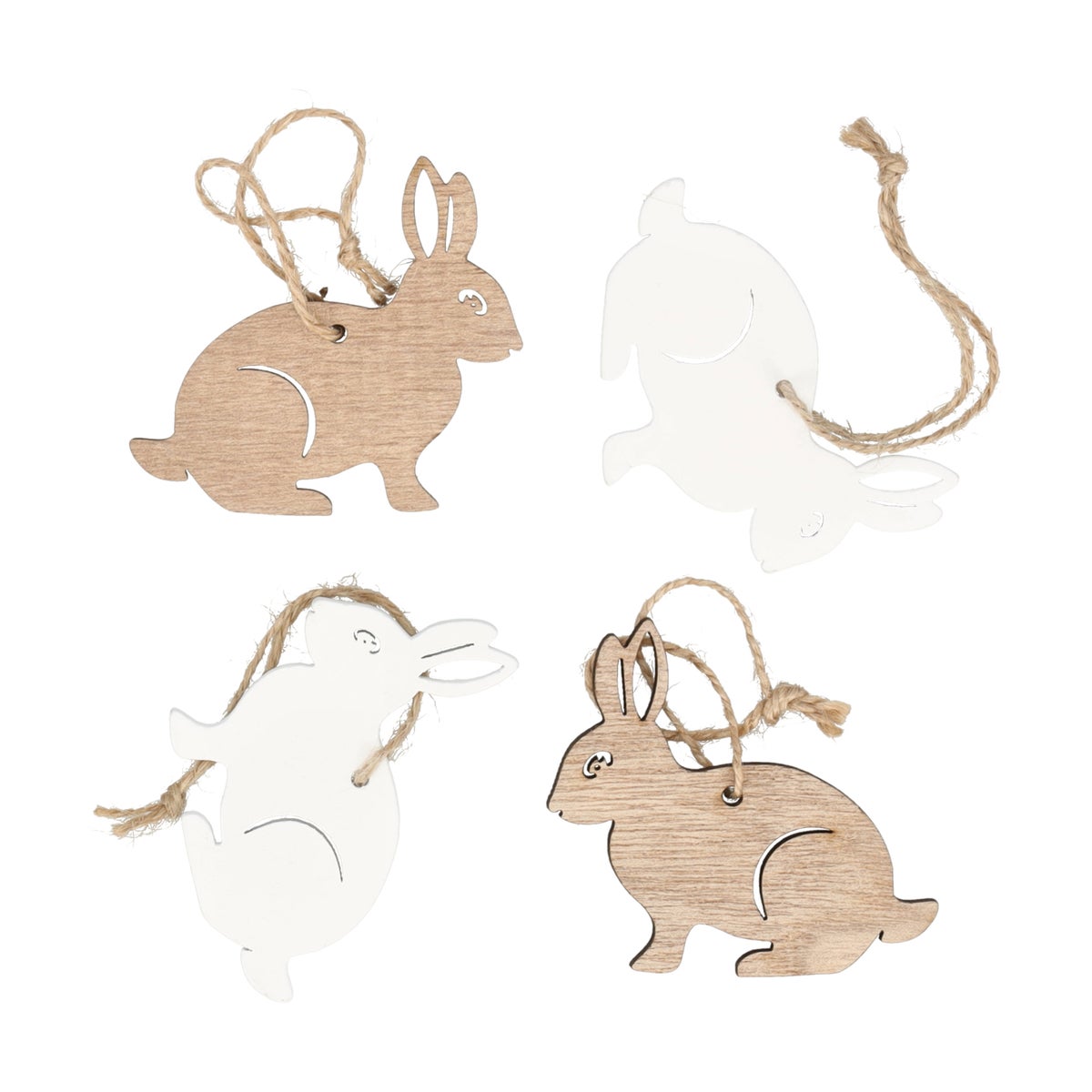 Hanger hout pasen 7 cm 4 stuks Hanger hout pasen 7 cm 4 stuks
