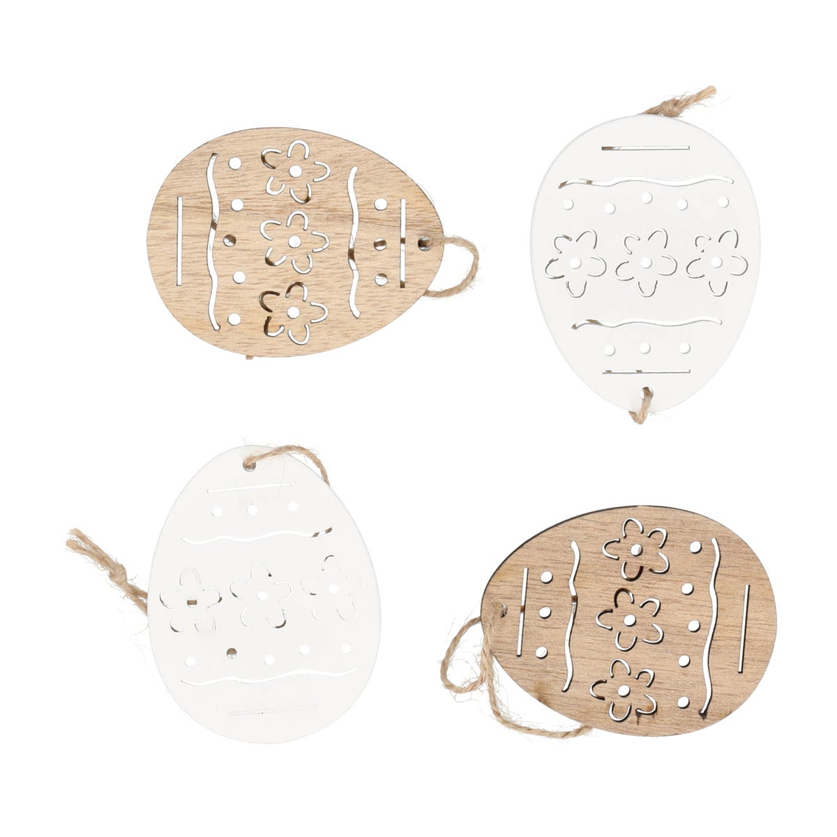 Hanger hout pasen 7 cm 4 stuks Hanger hout pasen 7 cm 4 stuks
