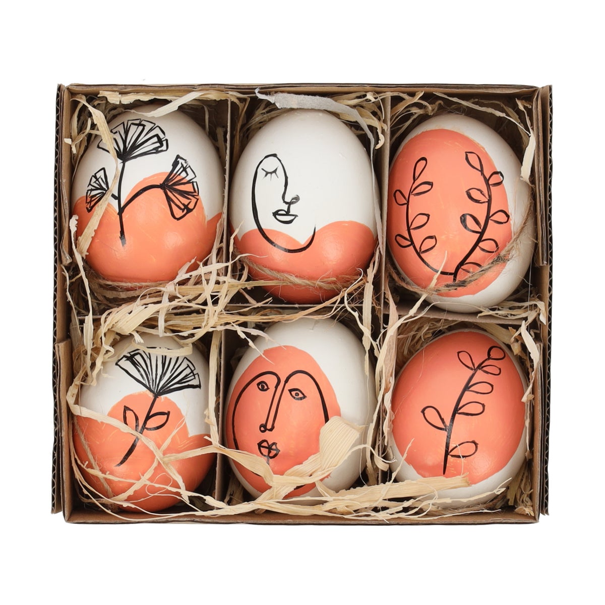 Hanger ei nature oranje 6st Hanger ei nature oranje 6st