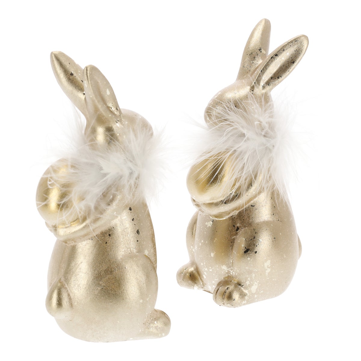 Konijn met ei 16 cm goud Konijn met ei 16 cm goud