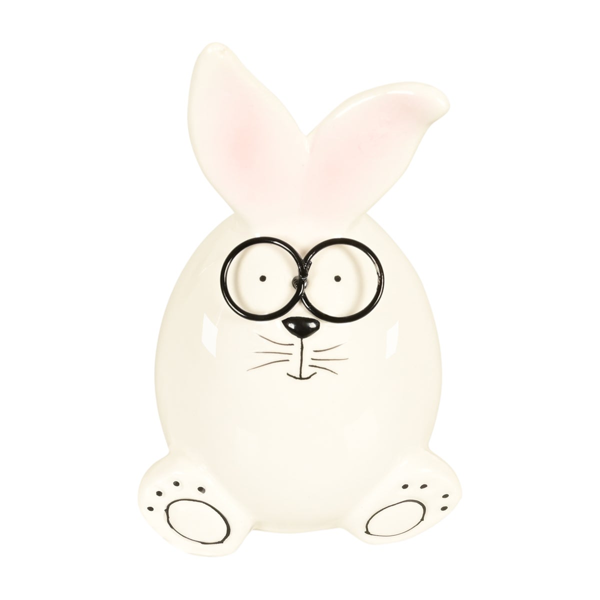 Konijn zittend met bril 14cm Konijn zittend met bril 14cm