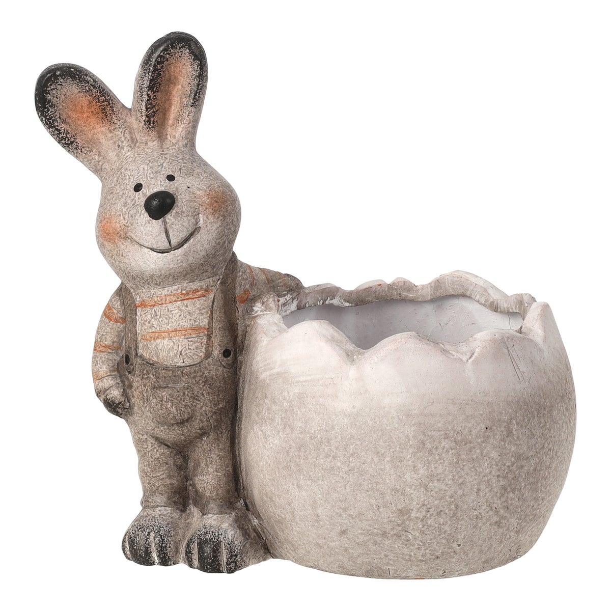 Staand konijn met pot 17cm 2 assorti Staand konijn met pot 17cm 2 assorti