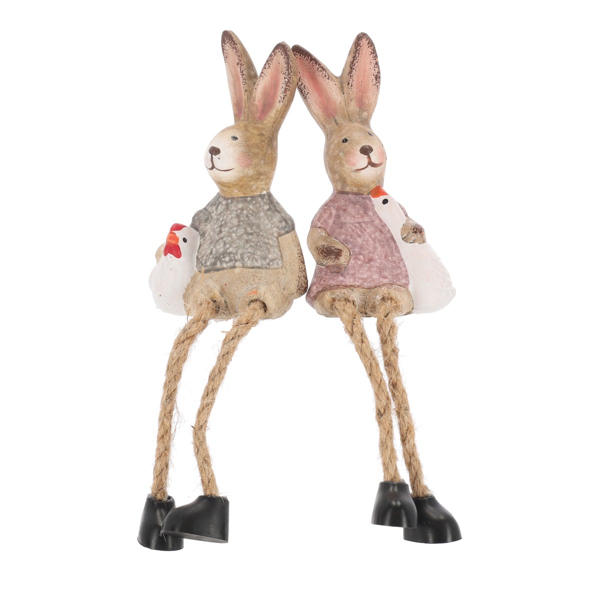 Konijn zittend 11cm 2 assorti Konijn zittend 11cm 2 assorti