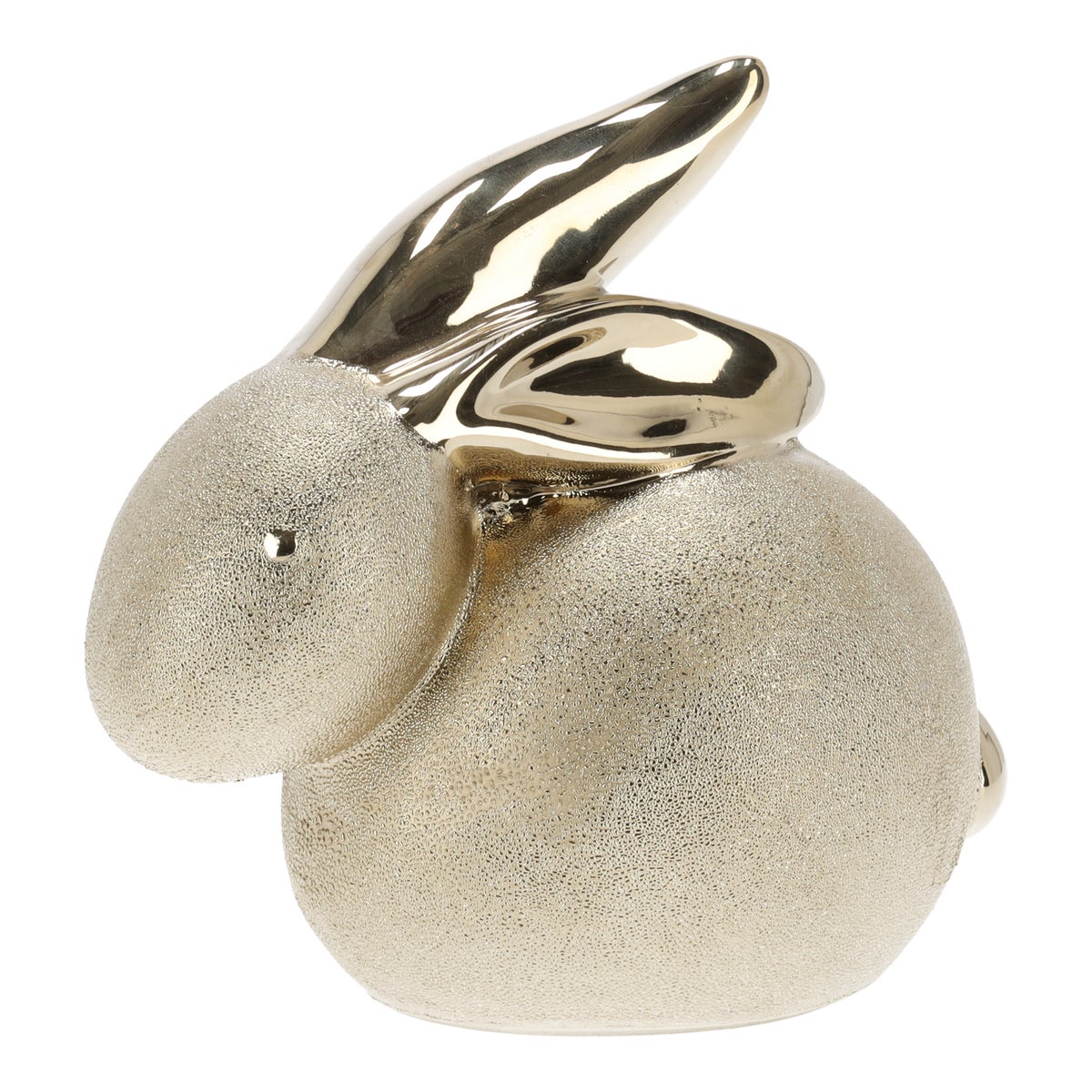 Konijn zittend goud 13cm Konijn zittend goud 13cm