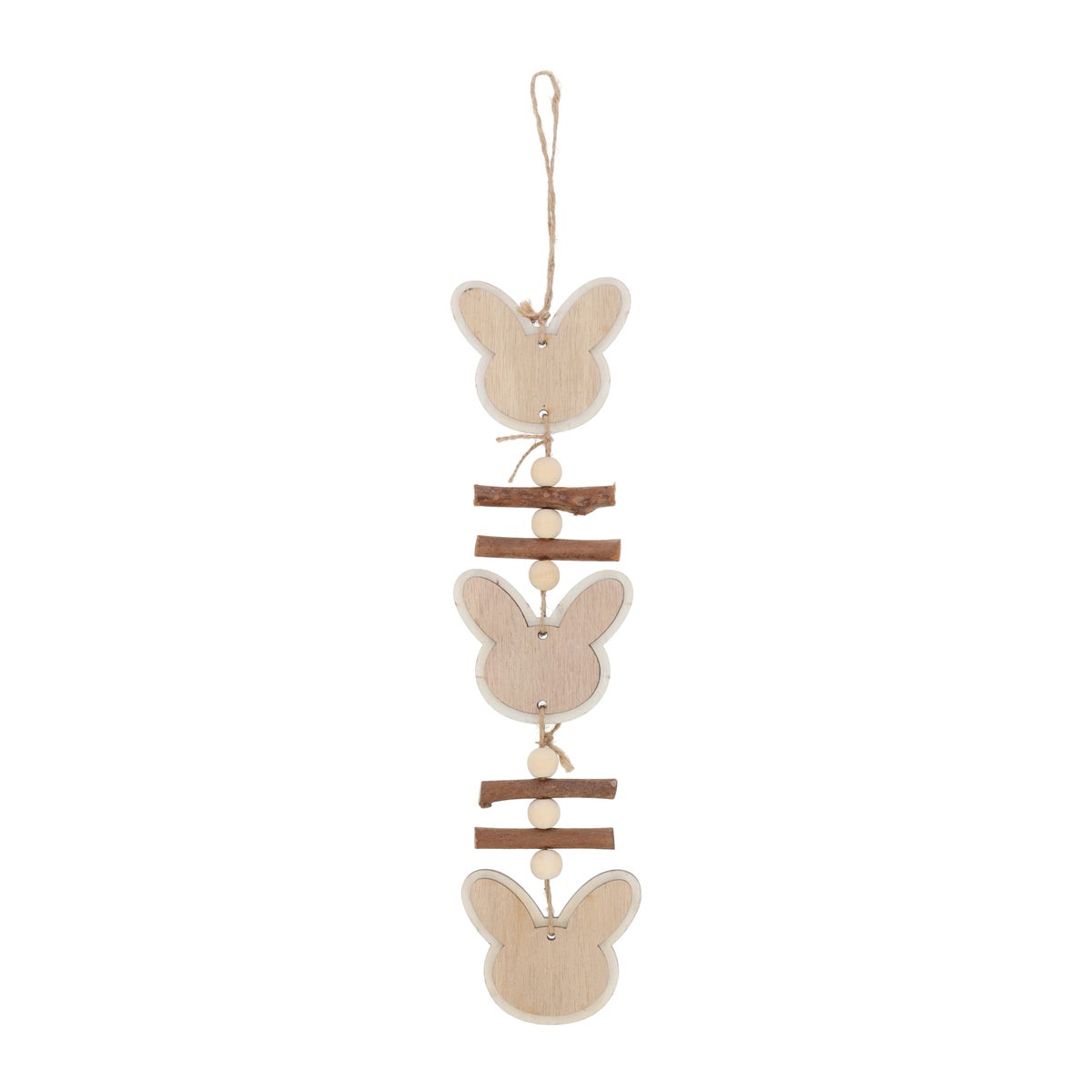 Hanger hout konijn 41 cm 4 assorti Hanger hout konijn 41 cm 4 assorti