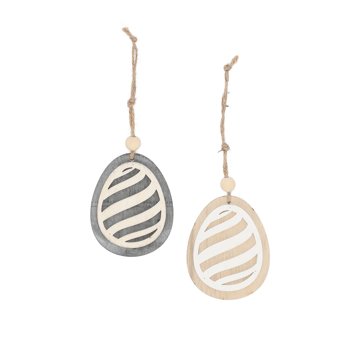 Hanger hout ei 8 cm 12 assorti Hanger hout ei 8 cm 12 assorti