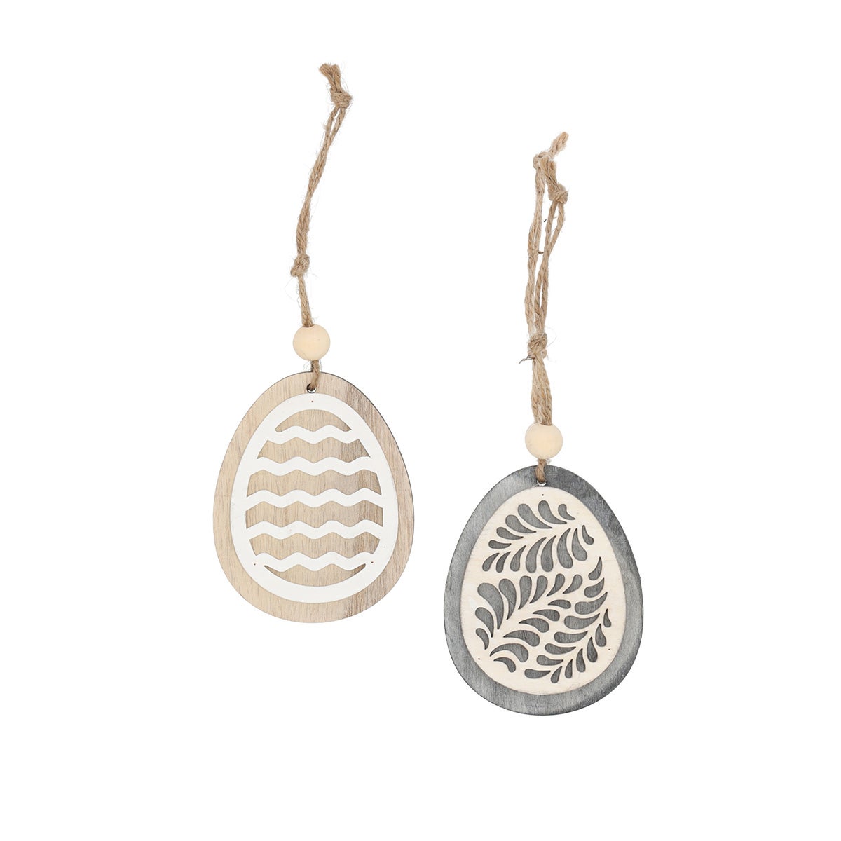 Hanger hout ei 8 cm 12 assorti Hanger hout ei 8 cm 12 assorti