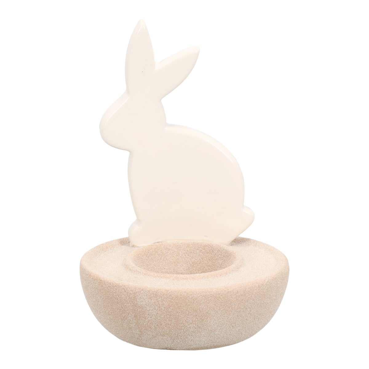 Theelichthouder konijn wit 12 cm Theelichthouder konijn wit 12 cm