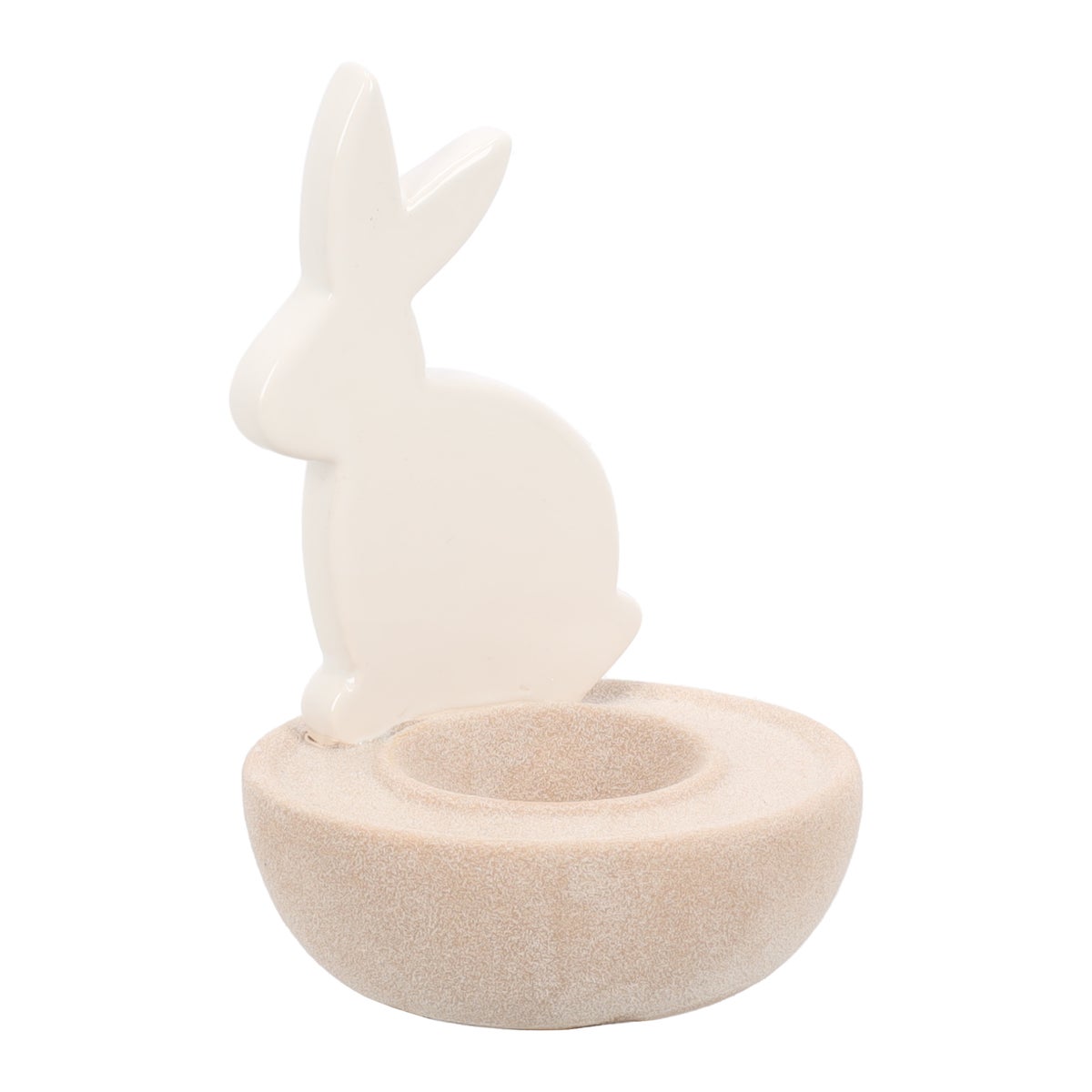 Theelichthouder konijn wit 12 cm Theelichthouder konijn wit 12 cm