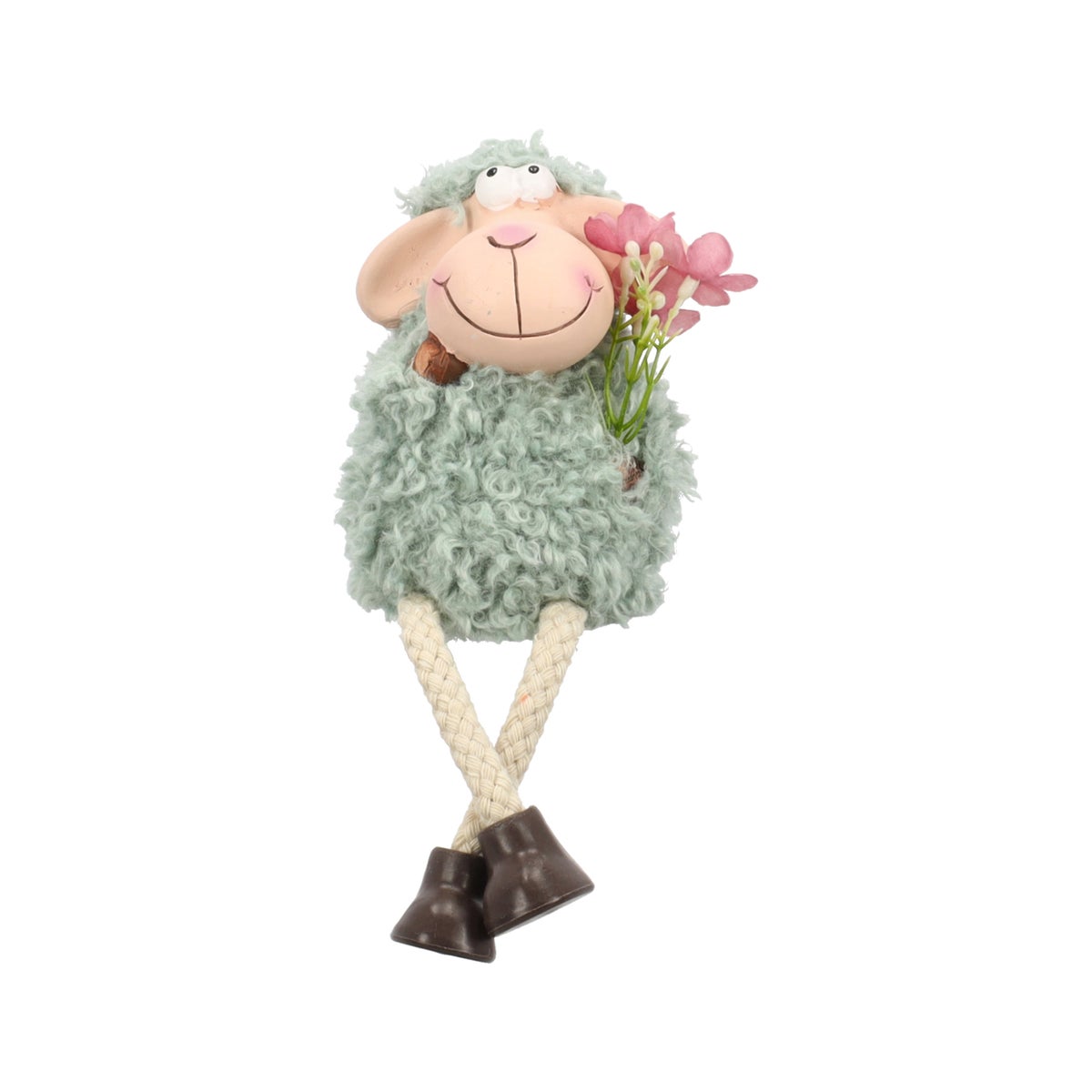 Schaap zittend bloemen 10 cm Schaap zittend bloemen 10 cm