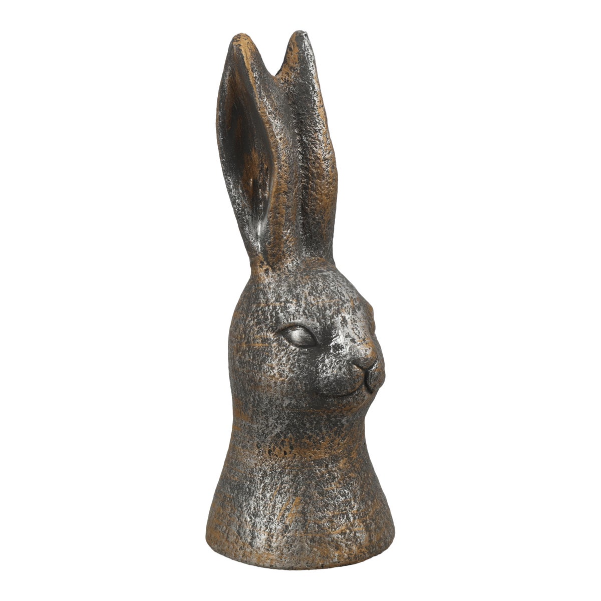 Konijn cement 26 cm antiek zwart Konijn cement 26 cm antiek zwart