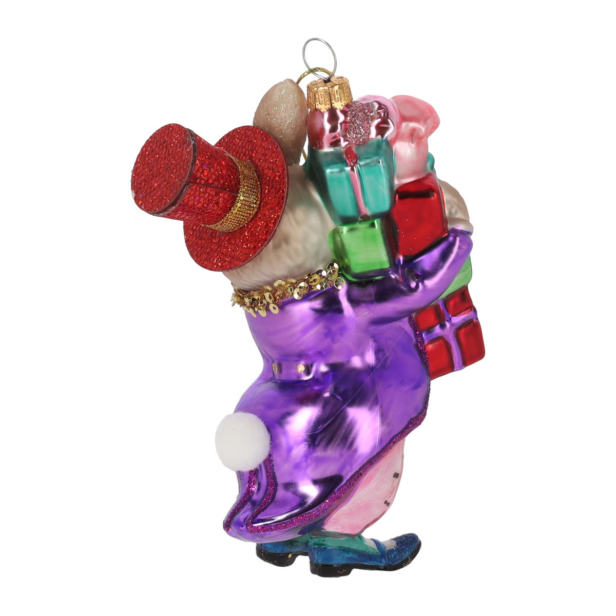 Hanger glas konijn hoed rood Hanger glas konijn hoed rood