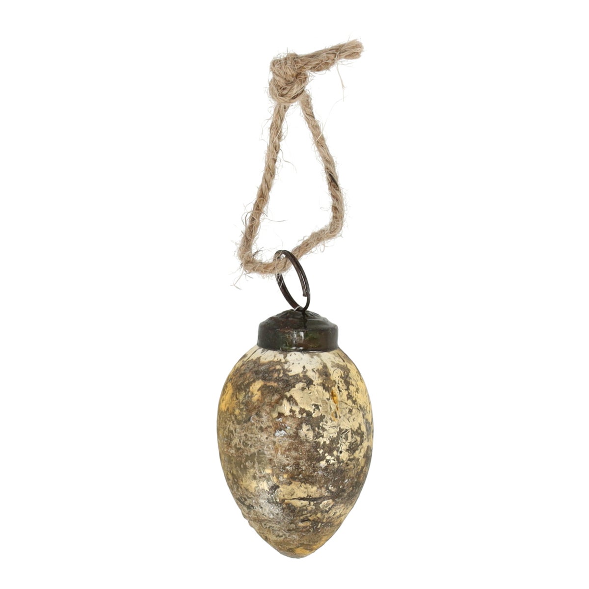Hanger ei glas 6 x 4 cm goud Hanger ei glas 6 x 4 cm goud
