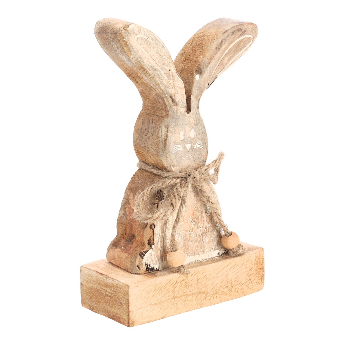 Konijn bloemen hout 17 cm Konijn bloemen hout 17 cm