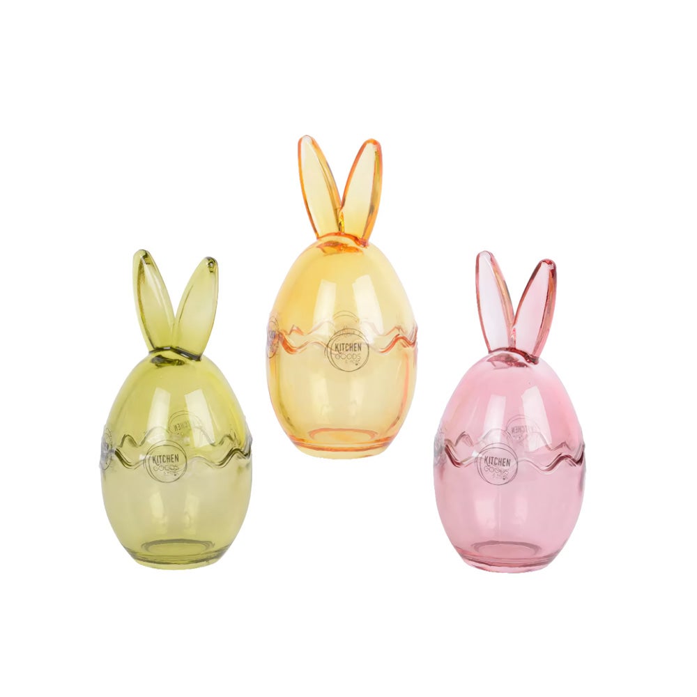 Konijn glas met deksel 17 cm Konijn glas met deksel 17 cm