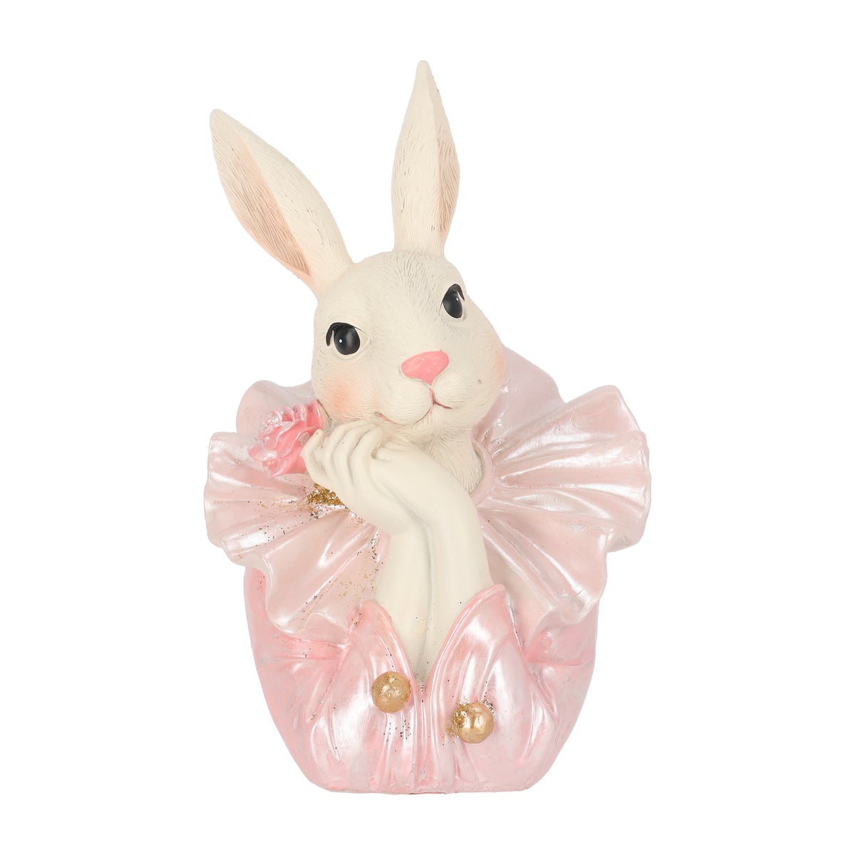 Beeld konijn roze 16 cm Beeld konijn roze 16 cm