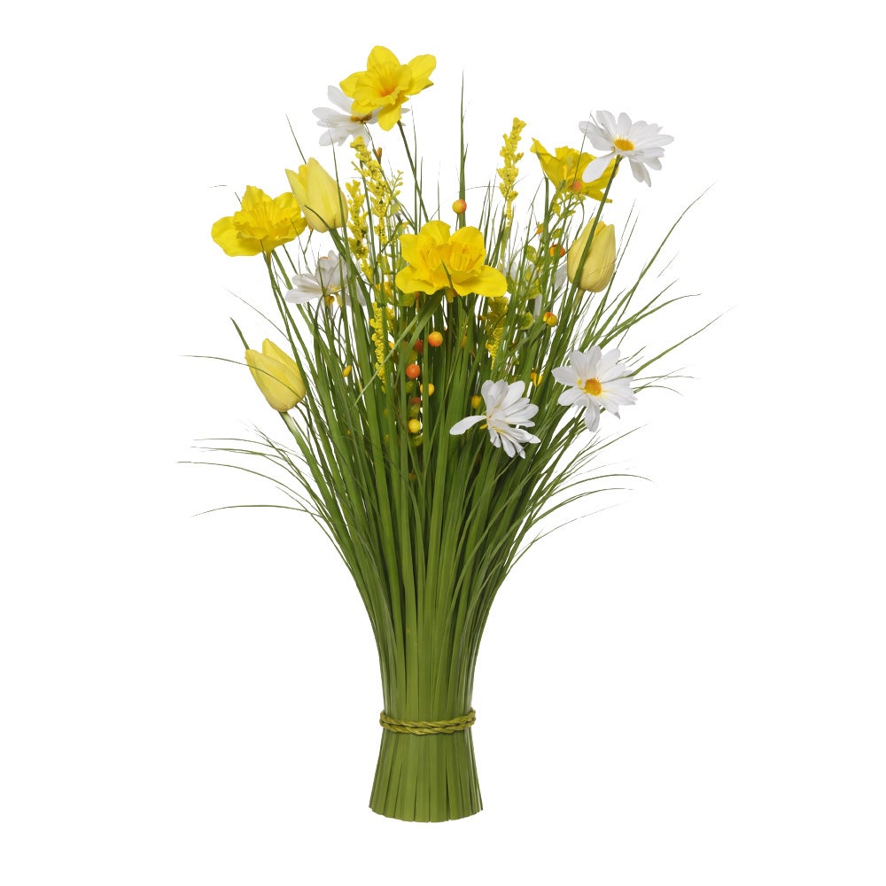Grasbundel voorjaar geel wit 70 cm Grasbundel voorjaar geel wit 70 cm