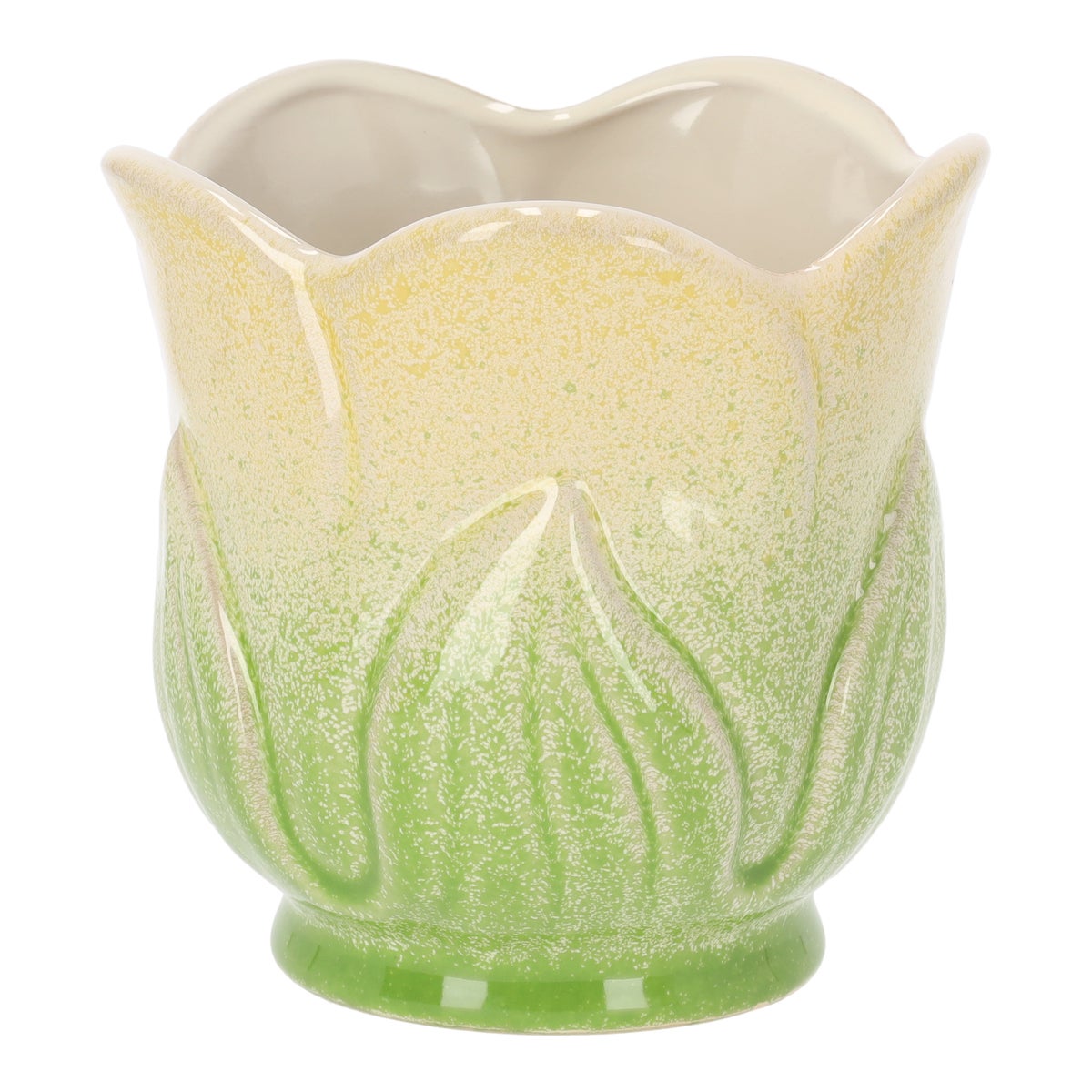 Pot bloem geel 14 cm Pot bloem geel 14 cm