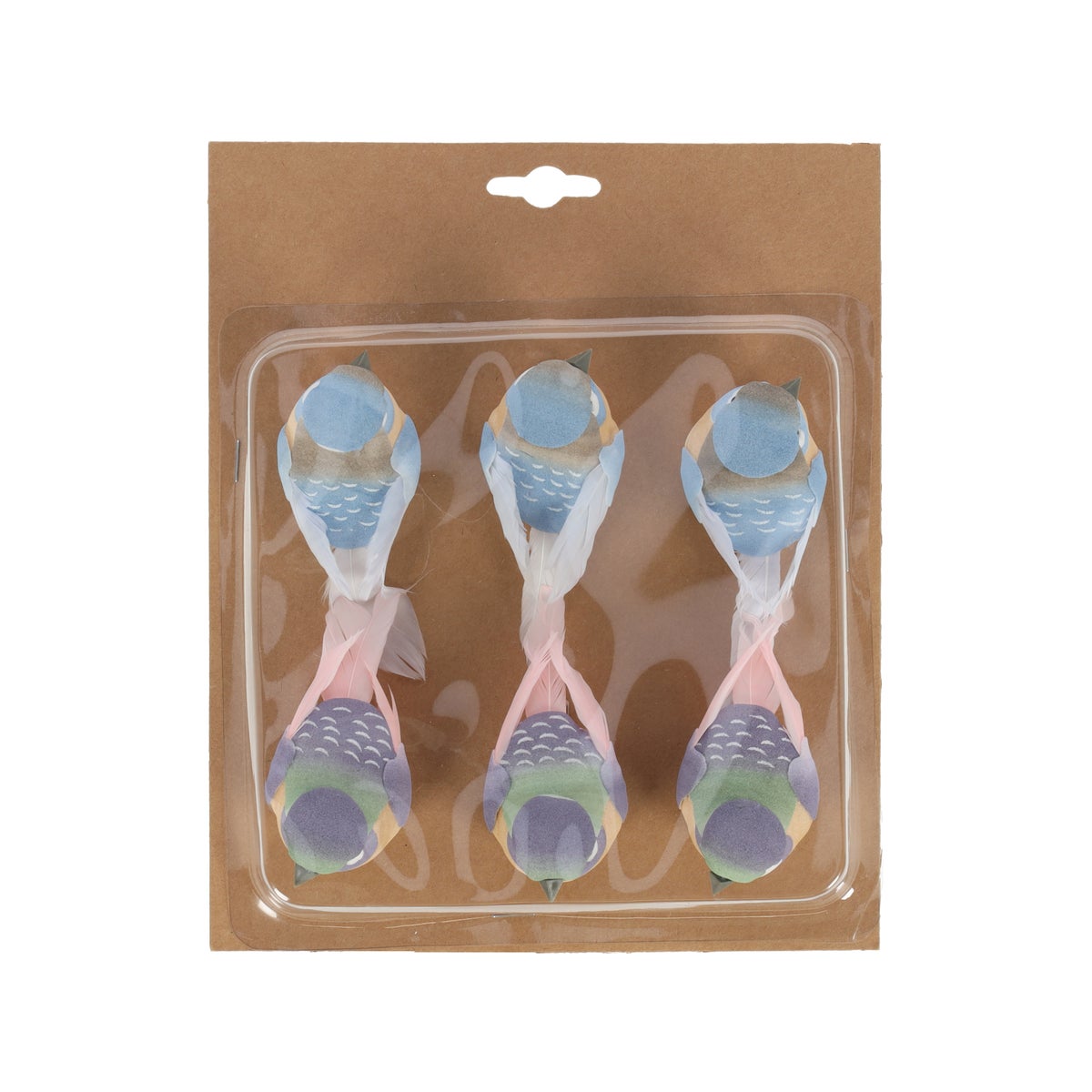 Vogel op clip 6 stuks Vogel op clip 6 stuks