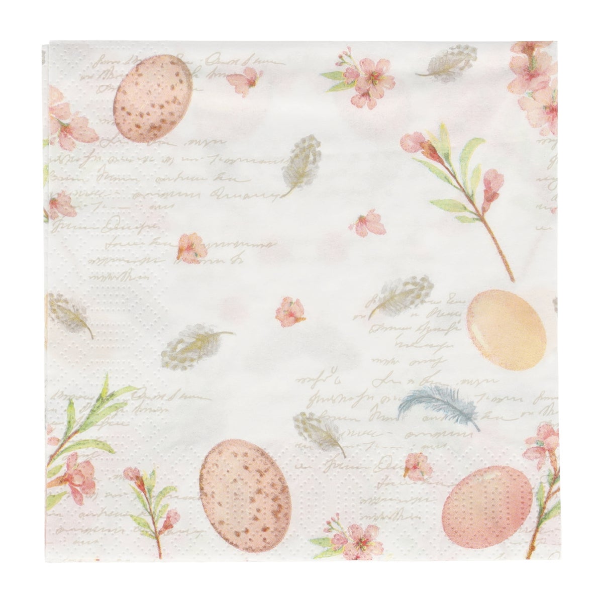 Servet 33 x 33 cm eggs & feathers 20 stuks Servet 33 x 33 cm eggs & feathers 20 stuks