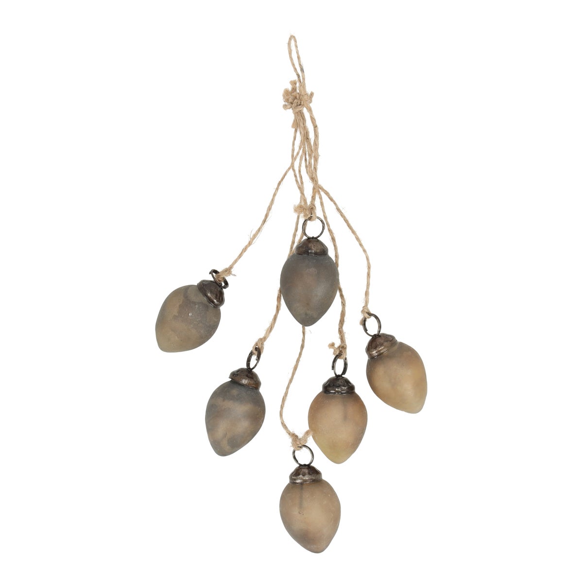 Hanger ei glas 25 mm 6 stuks bruin Hanger ei glas 25 mm 6 stuks bruin