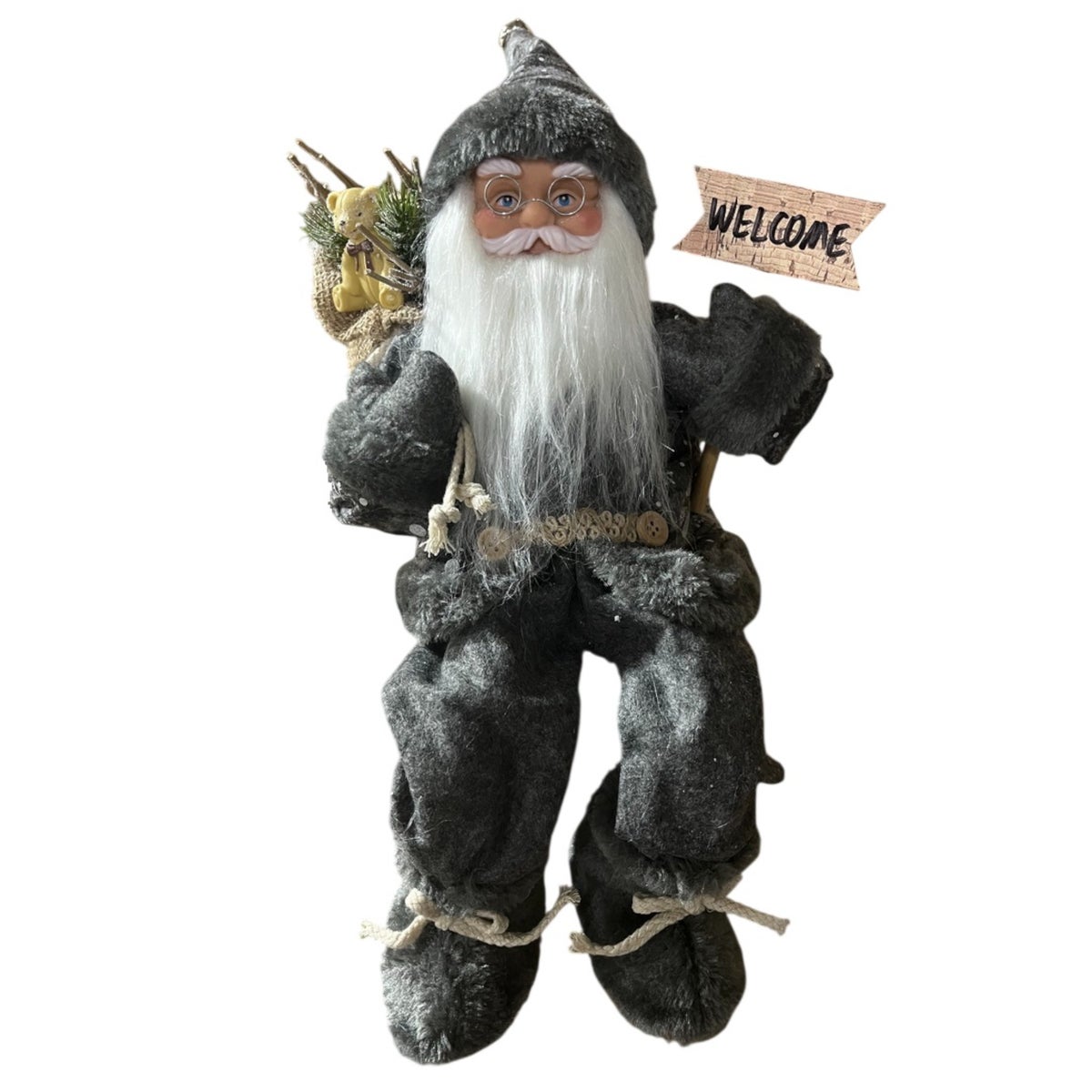 Kerstman zittend 46 cm welcome Kerstman zittend 46 cm welcome