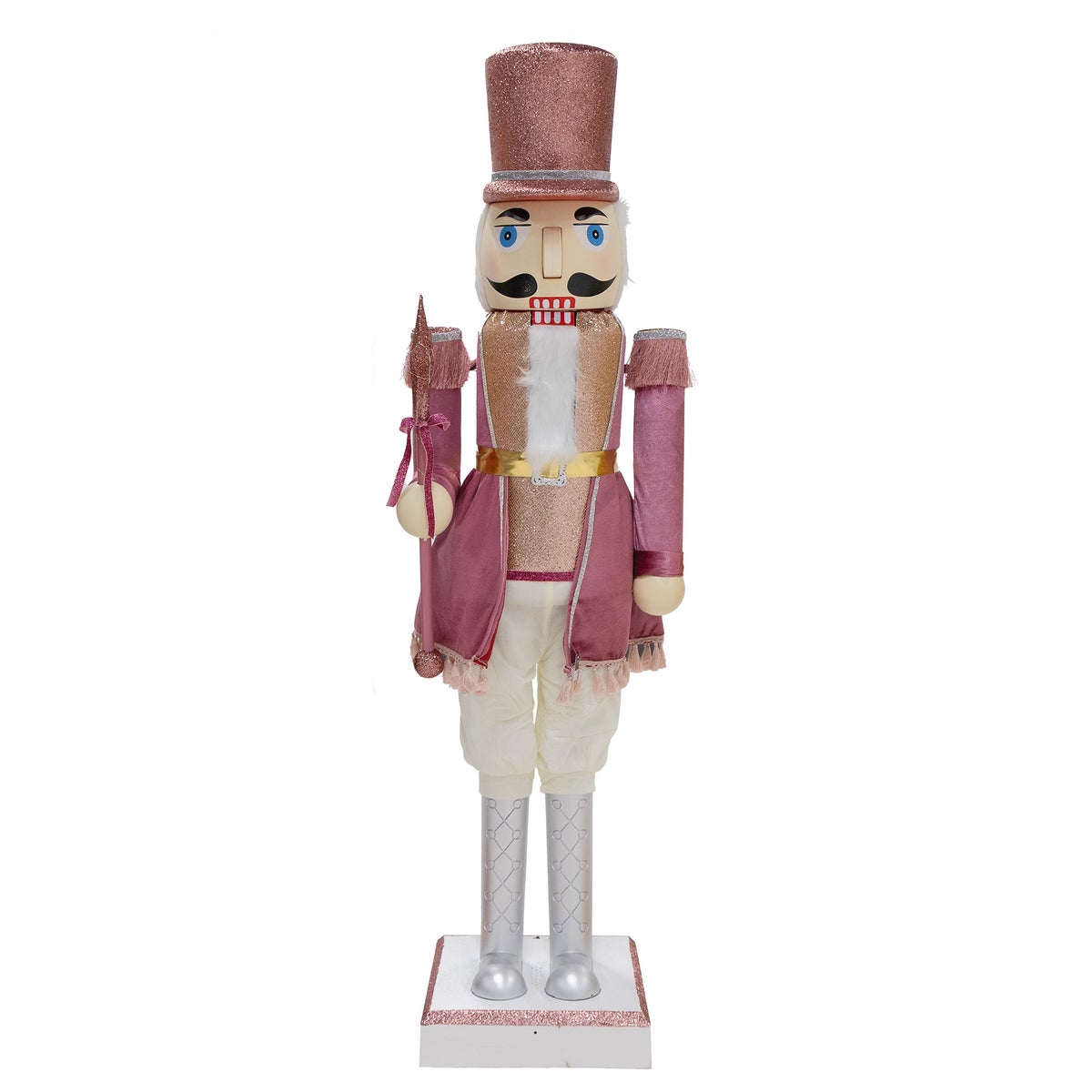 Notenkraker 160 cm bewegend met geluid roze Notenkraker 160 cm bewegend met geluid roze