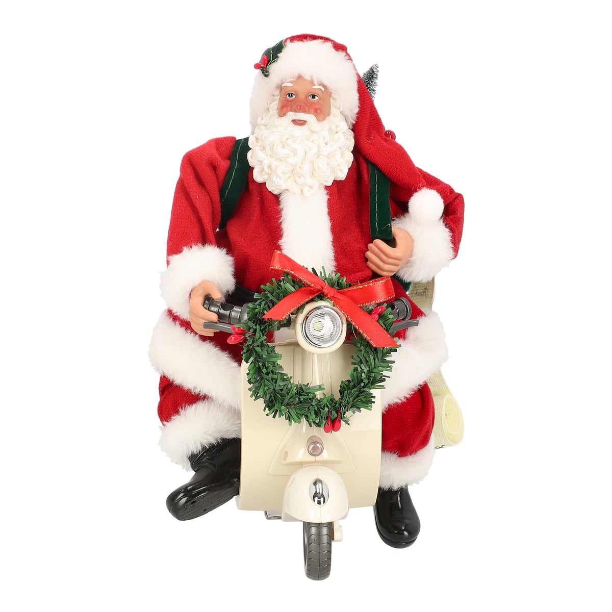 Kerstman 28 cm op vespa Kerstman 28 cm op vespa