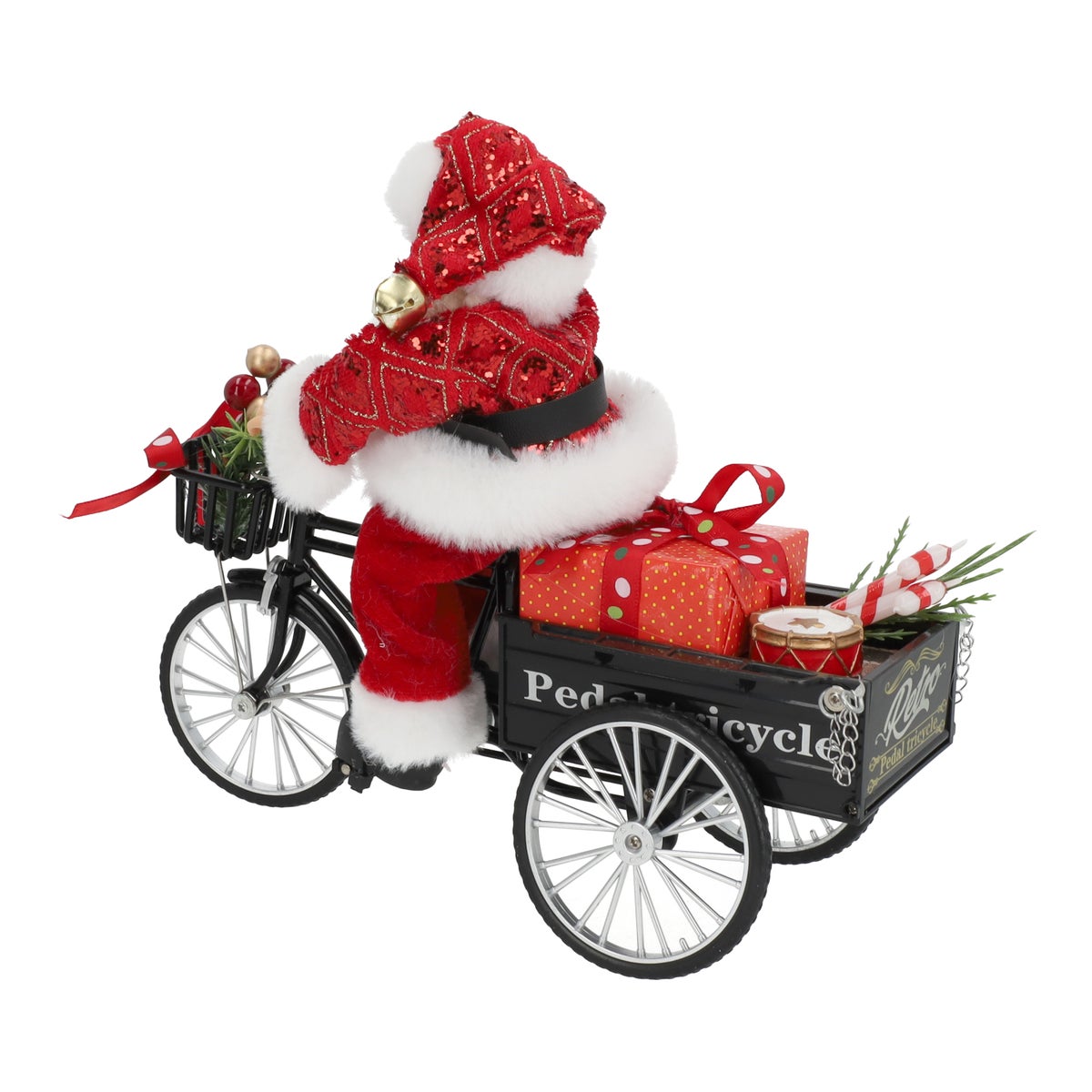 Kerstman op driewieler 22 cm Kerstman op driewieler 22 cm